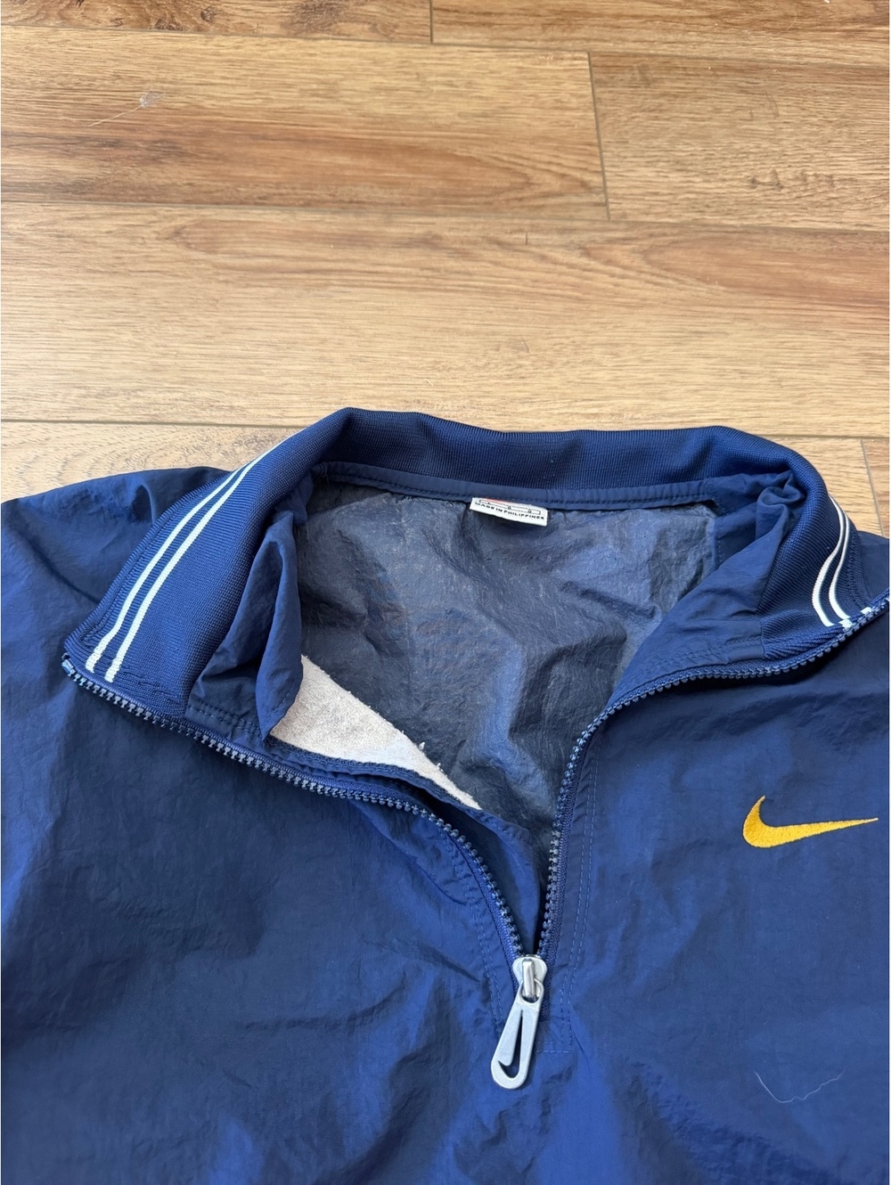 Vtg 90s Nike Spell Out Pullover Windbreaker Jacket L - Picture 3 of 9